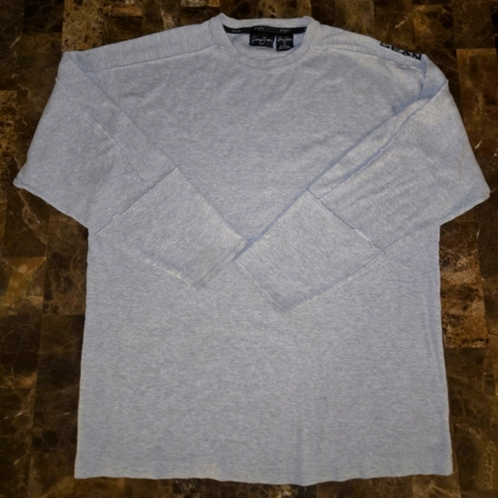 Sean John Light Gray Cotton Blend Shirt